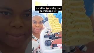 Noodles 🍜 under the microscope 🔬 #microscope #shortfeed #Noodles #shortvideos #shorts #fyp