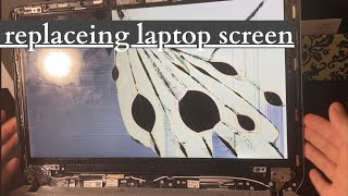 فك وتغير شاشة اللابتوب المكسورة 💻 ‏replaceing laptop screen