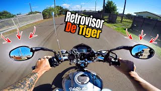 COLOQUEI RETROVISOR DE TIGER 800 NA START 160 CINZA METÁLICA