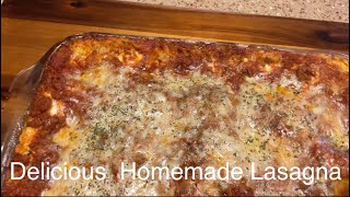 HOMEMADE LASAGNA | OVEN BAKED LASAGNA NOODLES | LIP SMACKIN' GOOD