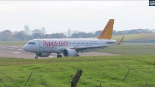 PEGASUS fly Airbus A320-251N Landing and Departure 🛫 at UK 🇬🇧 international Airport 🤖|BHX|