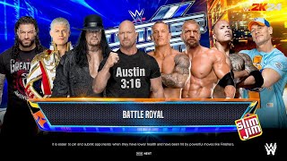 Roman Reigns Cody Rhodes Steve Austin The Rock Triple H and More 8 Man Battale Royal Match..