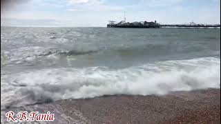 Day ocean waves sounds for deep sleep //  Ocean Sounds With Ambience At Night || Hastings Beach