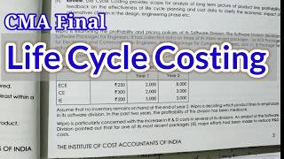 CMA Final life cycle costing | strategic cost management