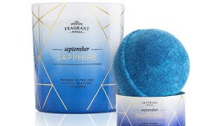 Sapphire Bath Bomb and Candle | Birthstone Collection | Fragrant Jewels