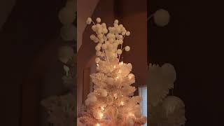 Pink snowball Xmas  tree #christmas #xmas #holiday #merrychristmas pinkxmastree#xmasdecor