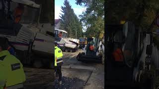 Bobcat and vögelle building road #viral #viralshort #viralvideo #construction #bobcats #vögelle