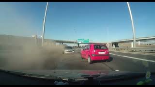 The perfect way to deal with a minor accident on the freeway #dashcam #roderage #shorts #carcrash