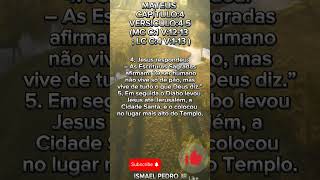 MATEUS CAPÍTULO:4VERSÍCULO:1-11JESUS É TENTADO PELO DIABO(MC C:1 V:12-13  ; LC C:4 V:1-13 ) #jesus