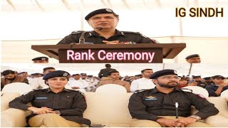 Rank Ceremony In Police head quarter garden  || Sindh Police || Sindh Sarkar