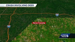 Crash involving deer in Butler County