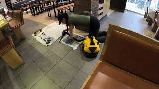 Porcelain Tile Replacement After Midnight at Restaurant