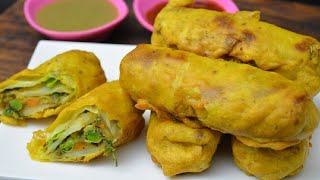 Patta Gobi Rolls, पत्तागोबी रोल्स, Patta Gobi Starter recipe in Hindi, Cabbage Appetiser,