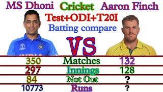 Mahendra Singh Dhoni vs Aaron Finch Comparison || Test,ODI,T20I Compare Match,Inns,Runs,Average