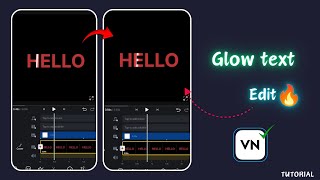 Shining Text effect editing in vn video editor||Trending glow text video editing