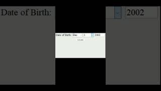 Age calculator #shorts #codingwithease #programming #coding #python #animation #java #codinglife