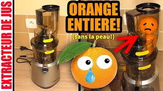 Extracteur de jus AMZCHEF ORANGE ENTIÈRE! (sans la peau, car avec la peau c'est BEURK!!)