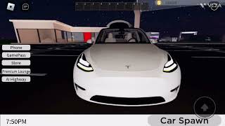 Tesla Model Y Lightshow Roblox [Autopilot Simulator / Full Self Driving]