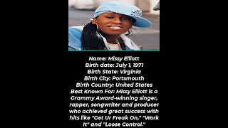 Fast facts about Missy Elliott