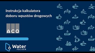 Kalkulator Waterfolder - Instrukcja doboru wpustów drogowych ACO Combipoint