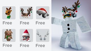 HURRY! GET FREE 20+ CHRISTMAS ITEMS IN ROBLOX NOW! 🎅🥳