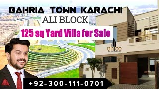 125 Sq Yard Villa For Sale | Ali Block | Bahria Town Karachi |