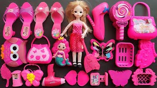 Most satisfying unboxing with sweet pink disney princess barbie doll makeup toys | Hello kitty toys