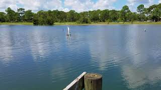 Model skipjack at Wickham Park, Melbourne, Florida