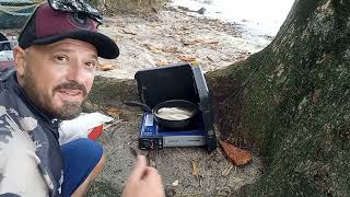 Pesquei e fritei na praia mesmo!!!Pescaria na praia do Leo Ubatuba.