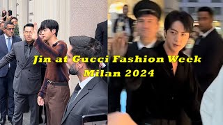 Jin at Gucci Fashion Week at Milan 2024| Gucci Fashion Week #jin #gucci #jinxgucci #mfw