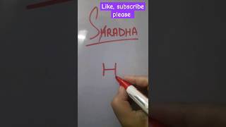 Shradha namelogo #logo #ytshorts  #shorts #viralshort #shortfeed #art #shortsviral #amazing #name