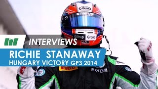 Richie Stanaway GP3 Series 2014 post Hungary victory CELEB interview - My Video Diary #5