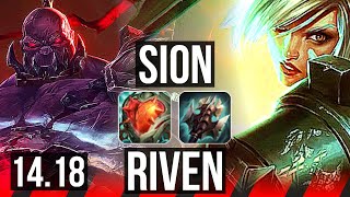 SION vs RIVEN (TOP) | 3/2/10, 600+ games | NA Master | 14.18