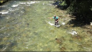 Pêche en nymphe au grand fil [ Indicateur ] : Arrêt sur image N°4, rivières Alpines