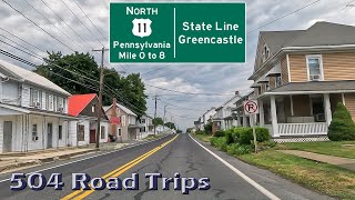 ⁴ᴷ Road Trip #981 - US-11 N - Pennsylvania Mile 0-8 - State Line/Greencastle