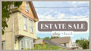 ESTATE SALE + YARD SALE Shopping | Home Decor + Vintage Book Haul