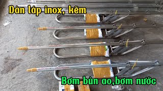 Dàn láp inox, kẽm, bơm bùn ao, bơm nước cho máy xăng lh 0376224169