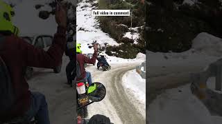 Unexpected Bike drop in snow ❄️ #shorts #shortvideo