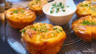 Закуска из кабачков ! Мафины из кабачков с сыром и помидорами ! zucchini muffins with cheese