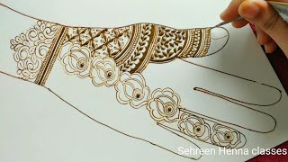 Day-9 latest plam Mehndi design || beautiful Mehndi design for beginners||#bridal #tipsandtricks