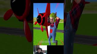 Scary Teacher 3D vs Squid Game The Challenge of Flying a Mini Plane Over a Water Sprinkler #shorts