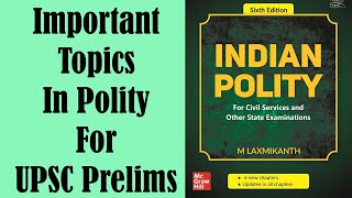 Important Topics In Polity For UPSC Prelims