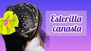 PEINADO PARA NIÑAS CON ESTERILLADO EN FORMA DE CANASTA🥰 Peinados fáciles y elegantes para niñas👸