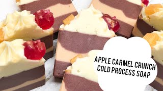 Making and Cutting Apple Carmel Crunch Cold Process Artisan Soap