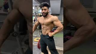 abhishek yadav posing after workout mukesh gehlot