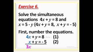 JHS MATH:      SIMULTANEOUS EQUATIONS IN TWO VARIABLES  -  Ex  6