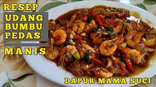 Resep udang pedas manis saos tiram