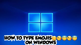 How to type emoji on windows