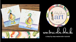 Watercolor ducks for Beginners             Wednesday's Watercolor