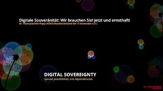 Hans-Joachim Popp (VOICE): Digitale Souveränität: Wir brauchen Sie! Jetzt und ernsthaft!